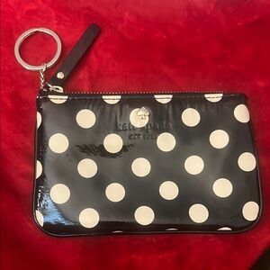 Kate Spade Black and White Polka Dot Wristlet